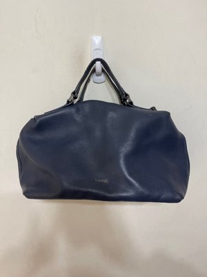 「 二手包 」 Lipault 真皮手提包（深藍）158