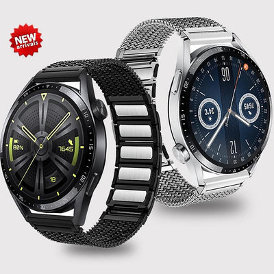 天極TJ百貨20 毫米 22 毫米金屬磁性錶帶兼容 Galaxy Watch 3 4 Pro 46 毫米豪華不銹鋼錶帶華為手錶 3
