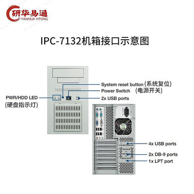 工控機研華IPC-7132壁掛式工控機可支持701 705ATX主板立式小4U工業電腦