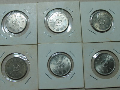 早期 台灣 壹圓 一元 1元 蘭花 49~68年鎳幣 共11枚一標
