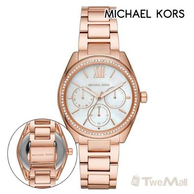 MICHAEL KORS MK 女錶 手錶 腕錶 鋼錶帶 三眼 玫瑰金 全新 正品 twemall