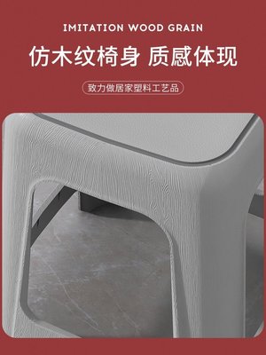 塑料椅子可疊放家用餐凳餐桌簡約現代休閑餐廳加厚靠背餐椅高凳子-爆款