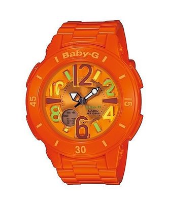 CASIO 卡西歐 Baby-G 雙顯 橘色 全新原廠公司貨 BGA-171-4B2DR指針雙顯夜光腕錶