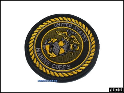 【野戰搖滾-生存遊戲】U.S.MARINE 美國海軍陸戰隊刺繡臂章、肩章、識別章