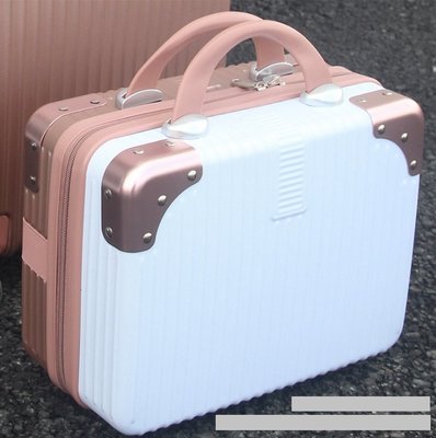 14吋雙色拼接個性手提箱 大容量 迷你旅行箱 收納箱 旅行箱