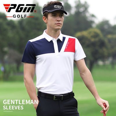 廠家直銷#GOLF PGM 高爾夫服裝 男裝短袖t恤 速干透氣型 夏季 比賽球服 GOLF衣服