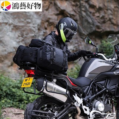 Rhinowalk 男士摩托車後座包套件 10L 20L 30L 多功能黑色摩托車袋後座行李箱背包 DMKj~鴻藝車品