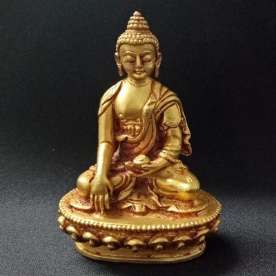 【天馬行銷】釋迦牟尼佛 尼泊爾製純銅鎏金佛像
