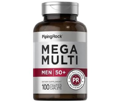 【Piping Rock】現貨 50歲以上男性綜合維他命 含菸鹼酸 葉酸 生物素 鋅 鉻 葉黃素 100顆