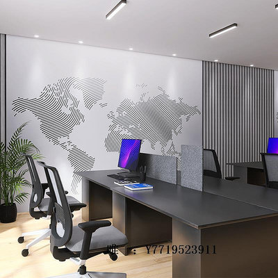 地圖3d木紋世界地圖壁紙現代格柵客廳裝飾簡約公司前臺辦公室背景墻紙掛圖
