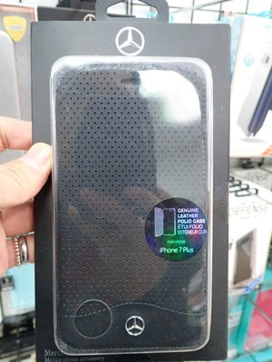 壹 Benz Apple IPhone 7 i7 8 i8 plus 真皮掀蓋 皮套 大78 賓士流線皮 黑色