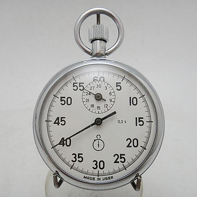 【timekeeper】 80年代盒裝蘇聯製Agat 15石0.2秒/60秒/30分機械碼錶/碼表/馬錶(免運)