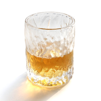 現貨熱銷-酒杯日本進口石塚硝子津輕鳴門初雪錘紋杯威士忌酒杯水杯茶杯玻璃杯