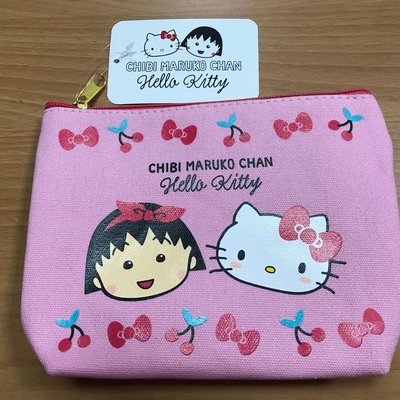 全新 Hello Kitty 三麗鷗櫻桃小丸子VS凱蒂貓立體化妝包