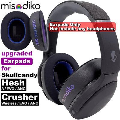 Misodiko 升級的耳墊替代品, 用於 Skullcandy Hesh 3 / EVO / ANC, Crusher