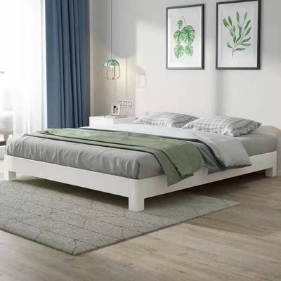 日式榻榻米床矮床架簡約現代1.5米實木雙人床無床頭靠背出租屋床~爆款標價是定金