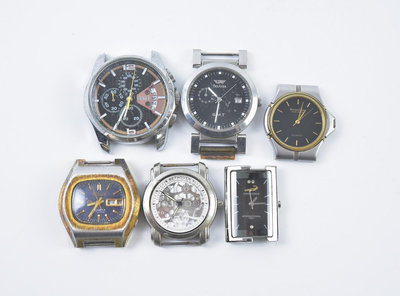 《玖隆蕭松和 挖寶網F》A倉 TELUX / Crocodile / ROVEN DINO 日期錶 手錶 腕錶 錶頭 共 6入  (10529)