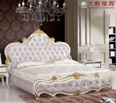 【大熊傢俱】8009 新古典 雙人床 床台 床架 公主床 六尺床 歐式 法式