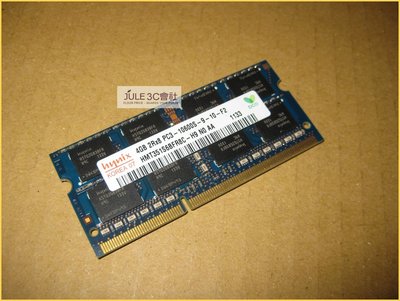 JULE 3C會社-海力士Hynix 雙面 DDR3 1333 4GB 4G 良品/筆電/NB/204PIN 記憶體