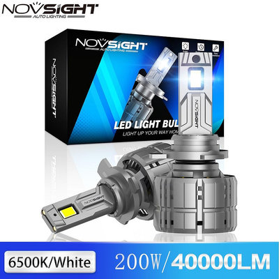Novsight 2 件 N60 HIR2 9012 汽車 LED 大燈燈泡霧燈 200W 40000LM 6500K