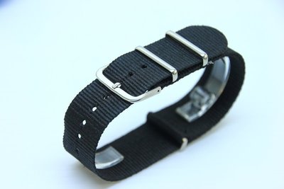 ~BLACK 24mm Nylon Watch Strap 尼龍;NATO zulu G10四環時尚軍用錶帶