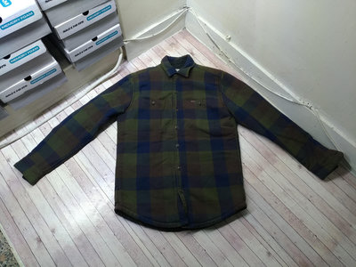 Timberland 格紋襯衫外套內裡羊毛式厚款男S號20240327P3211
