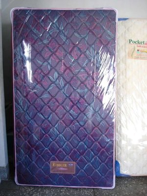 3.5尺單人進口緹花布彈簧床墊非一般市面上印花布可選花色台灣製造(台北縣市免運費)