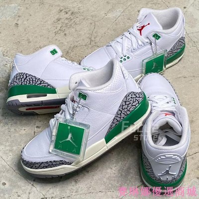 [賽琳娜優選商城}現貨 Air Jordan 3 Lucky Green 白綠 女鞋 CK9246-136
