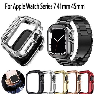 蘋果手錶7電鍍保護殼 手錶殼適用 apple watch 7 保護殼 iwatch series 7 41mm 45mm