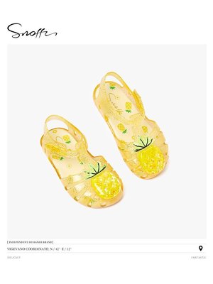 特賣- Sonffy斯納菲女童果凍鞋夏季新款兒童軟底鞋寶寶水晶水果涼鞋