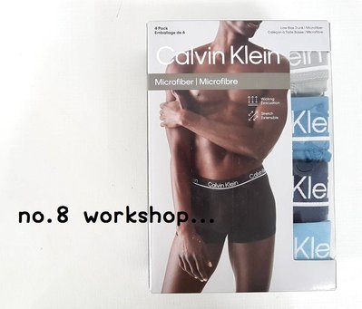 【任2組75折】【Calvin Klein MICROFIBER低腰四角內褲】☆【CKU001X2】(S)四件組