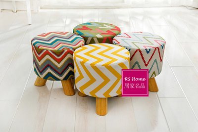 【RS Home】北歐幾何造型腳凳兒童椅鞋櫃動物小矮凳北歐沙發套造型設計創意床包穿鞋椅擺設幼兒腳凳