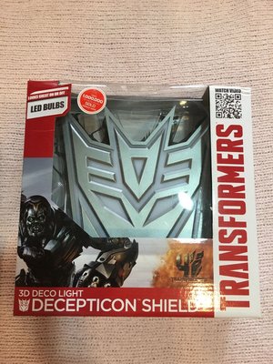 全新正品Transformer 變形金剛LED壁燈 3D Deco Light Decepticon Shield