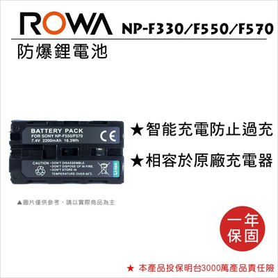 【老闆的家當】ROWA樂華 SONY F330/F550/F560/F570 副廠鋰電池