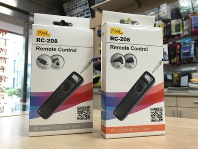 【華揚數位】【現貨】☆全新 Pixel RC-208 可換線式快門遙控器 for Canon 附 E3跟N3連接線