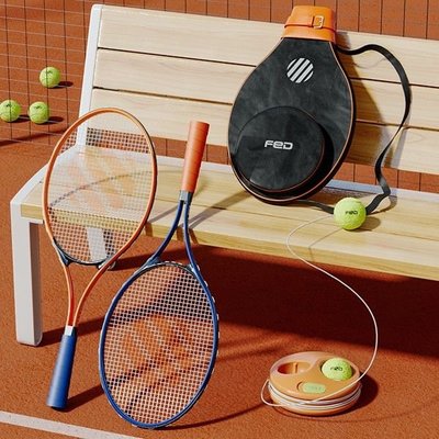 【新品】【FED網球訓練器】網球包新升級,帶線回彈 單人網球訓練~特價