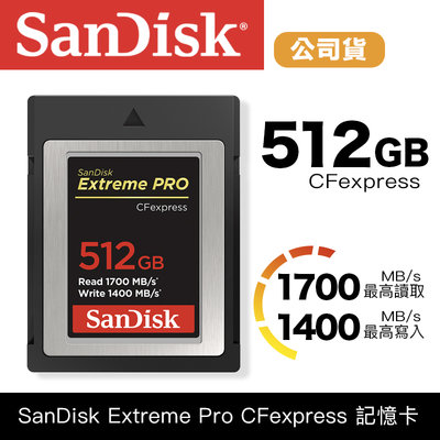 【eYe攝影】SanDisk Extreme PRO CFexpress® Type B 512GB高速記憶卡 公司貨