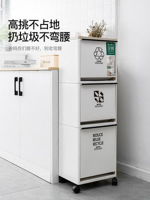 ASVEL分類垃圾桶家用廚房干濕分離廚余衛生間大號客廳
