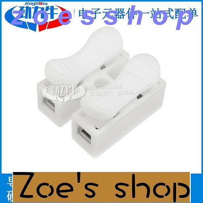 zoe-10個 LED燈具接線端子連接器CH2兩位電線接頭按壓式快速接線端子