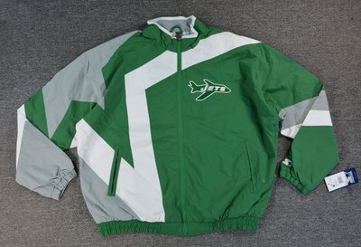 Cover Taiwan 官方直營 STARTER NFL 噴射機隊 風衣 嘻哈 復古 夾克 外套 撞色 綠色 (預購)