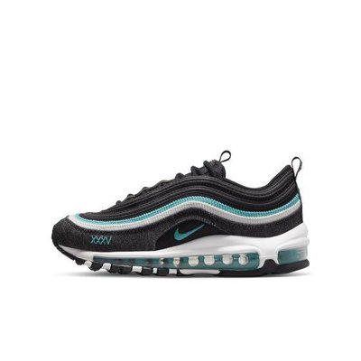 ￼Nike Air Max 97 SE 黑 藍 氣墊 燈芯絨 童鞋 休閒鞋 DN3275001