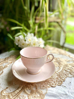 英國骨瓷 Tuscan 甜美風粉色骨瓷咖啡杯 下午茶 vin