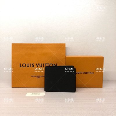 Louis Vuitton  Multiple Taiga 皮 黑灰 短夾 m30952 lv
