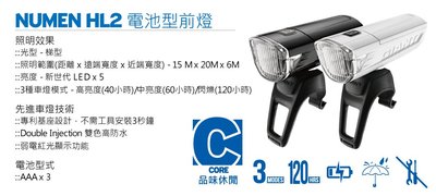 GIANT 捷安特 自行車 電池型 前燈 頭燈 NUMEN HL2 白色