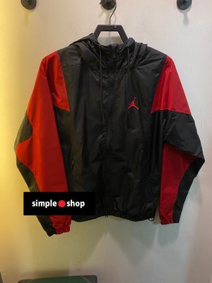 【Simple Shop】NIKE JORDAN 運動外套 風衣 連帽外套 黑紅 男款 DA9833-010