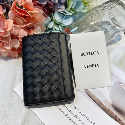 BOTTEGA VENETA BV 新款 小牛皮編織釦式卡片夾 529121 V4651