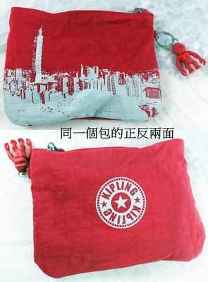 全新 Kipling 長榮航空聯名紅色台北市大樓設計過夜包盥洗包隨手包手拿包化妝包，下單前先問存貨！免運費！