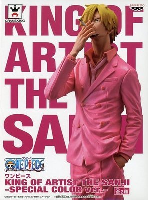 日本正版 景品 海賊王 航海王 KOA 藝術王 香吉士 粉紅色 模型 公仔 日本代購