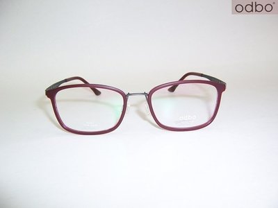 光寶眼鏡城(台南)odbo 復古眼鏡*版料塑面複合鈦+專利無螺絲純鈦彈簧腳,1378 C41K