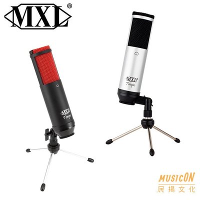 【民揚樂器】MXL TEMPO KR USB 電容式麥克風 黑紅、銀色 兩色可選 加贈USB 轉接線 桌上型腳架